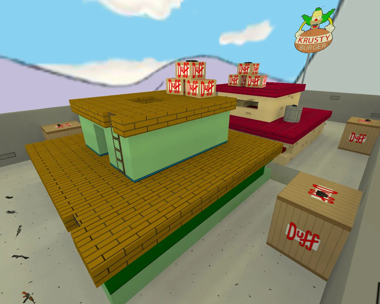 Скачать Карта fy_simpsons для CS 1.6: респаун, планировка, точки и запуск без проблем - Скриншот