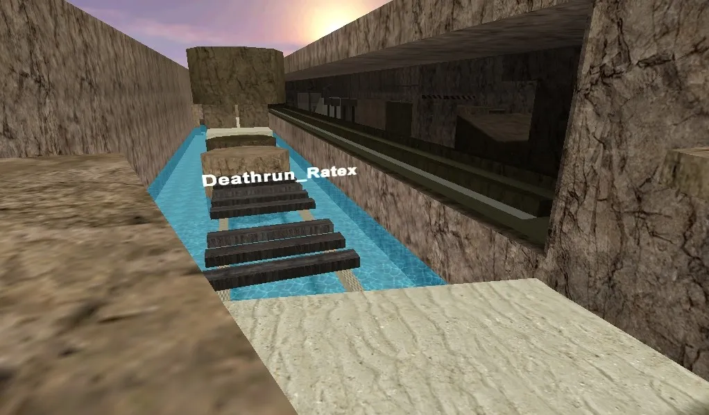 Скачать deathrun_ratex для CS 1.6: тактики за CT и T, управление раундами, навигация для ботов - Скриншот