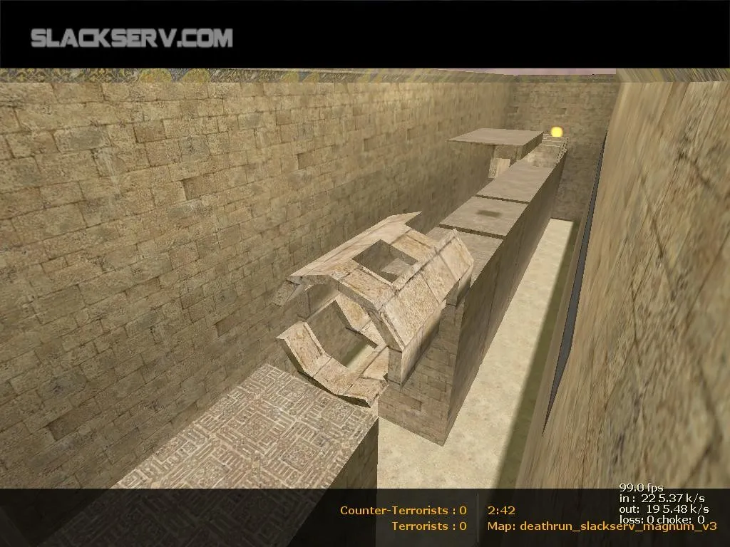 Скачать deathrun_slackserv_magnum для CS 1.6: тактика за Т и КТ, точки, боты и оптимизация карты - Скриншот
