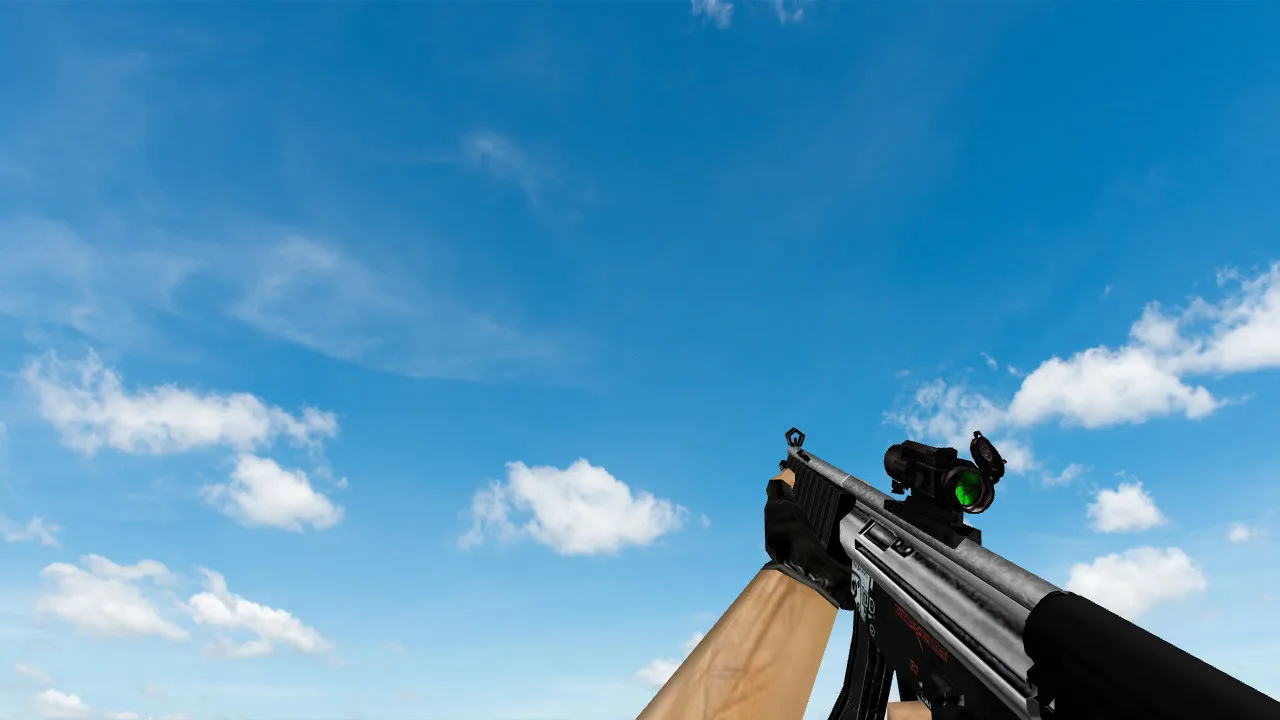 Скачать Модель «MP5 Deluxe» для CS 1.6 - Качественные текстуры и анимация - Скриншот