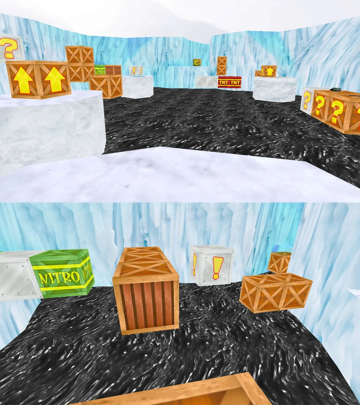 Скачать deathrun_bandicoot1_rmk для CS 1.6: карта deathrun, триггеры ловушек, точки для CT и T - Скриншот