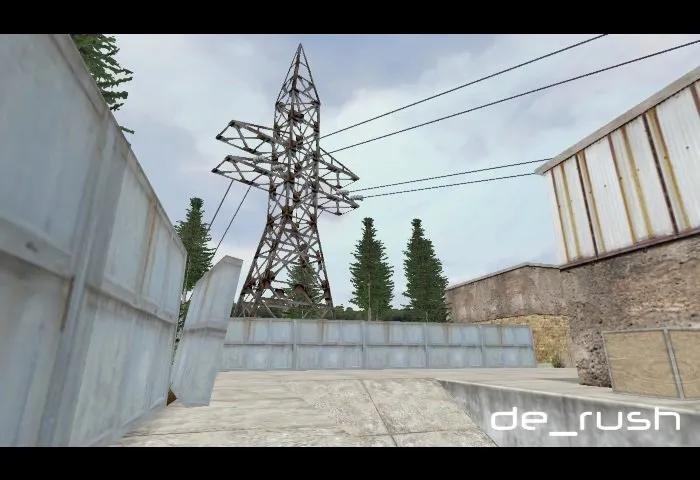 Карта de_rush_rc1 для CS 1.6: Тактики и особенности — скриншот 1