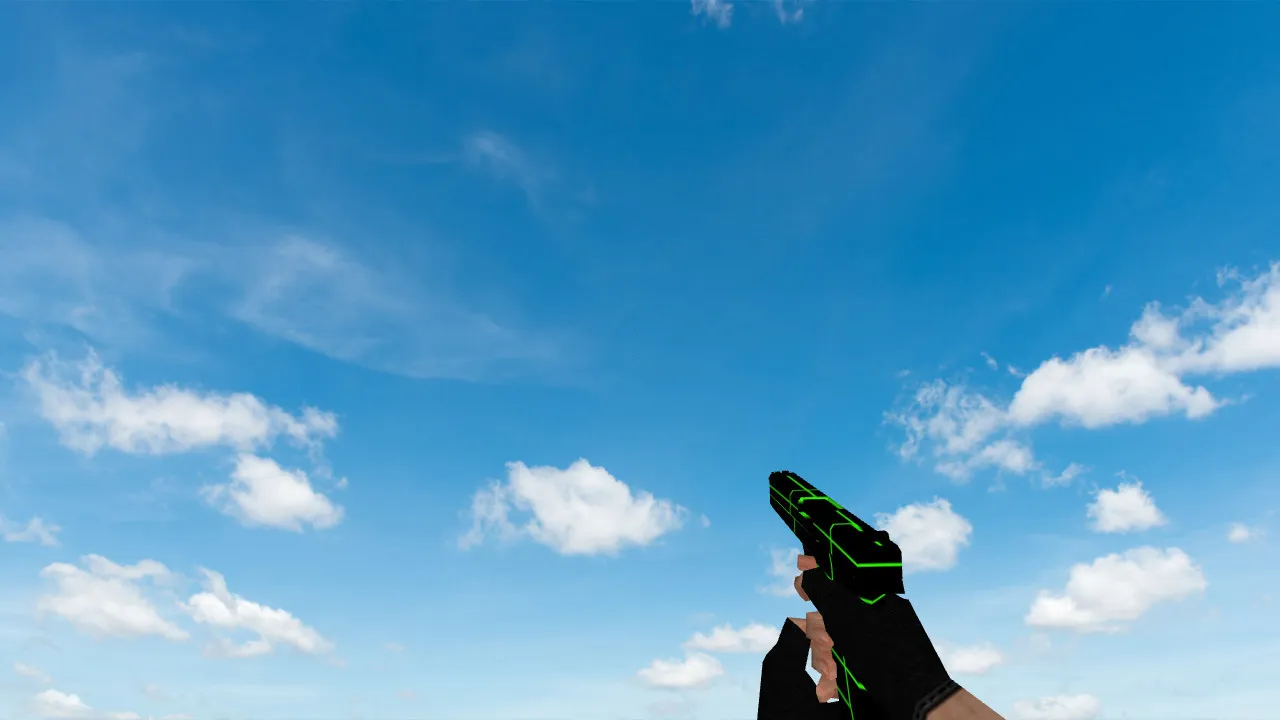 Скачать Пак моделей оружия «Greenlines Weapon Set» для CS 1.6: v_, p_, w_ модели, звуки, анимация осмотра и качество текстур - Скриншот