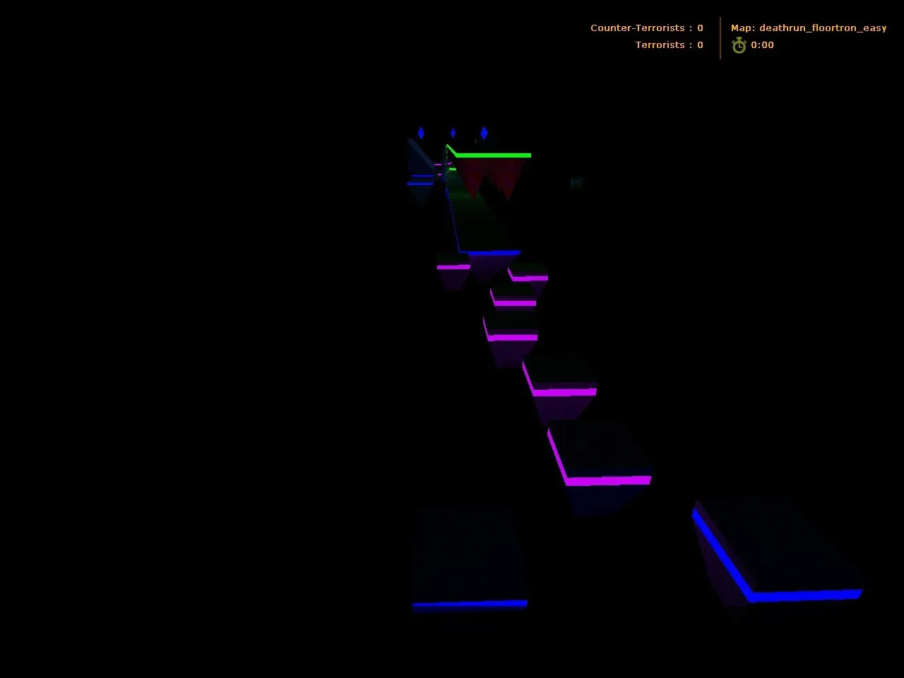 deathrun_floortron_easy для CS 1.6: карта deathrun, баланс сторон и тактики прохождения — скриншот 6