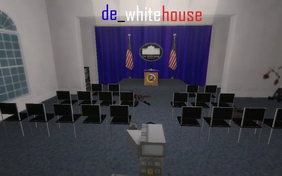 Скачать Карта de_whitehouse для CS 1.6 - Тактики и особенности - Скриншот
