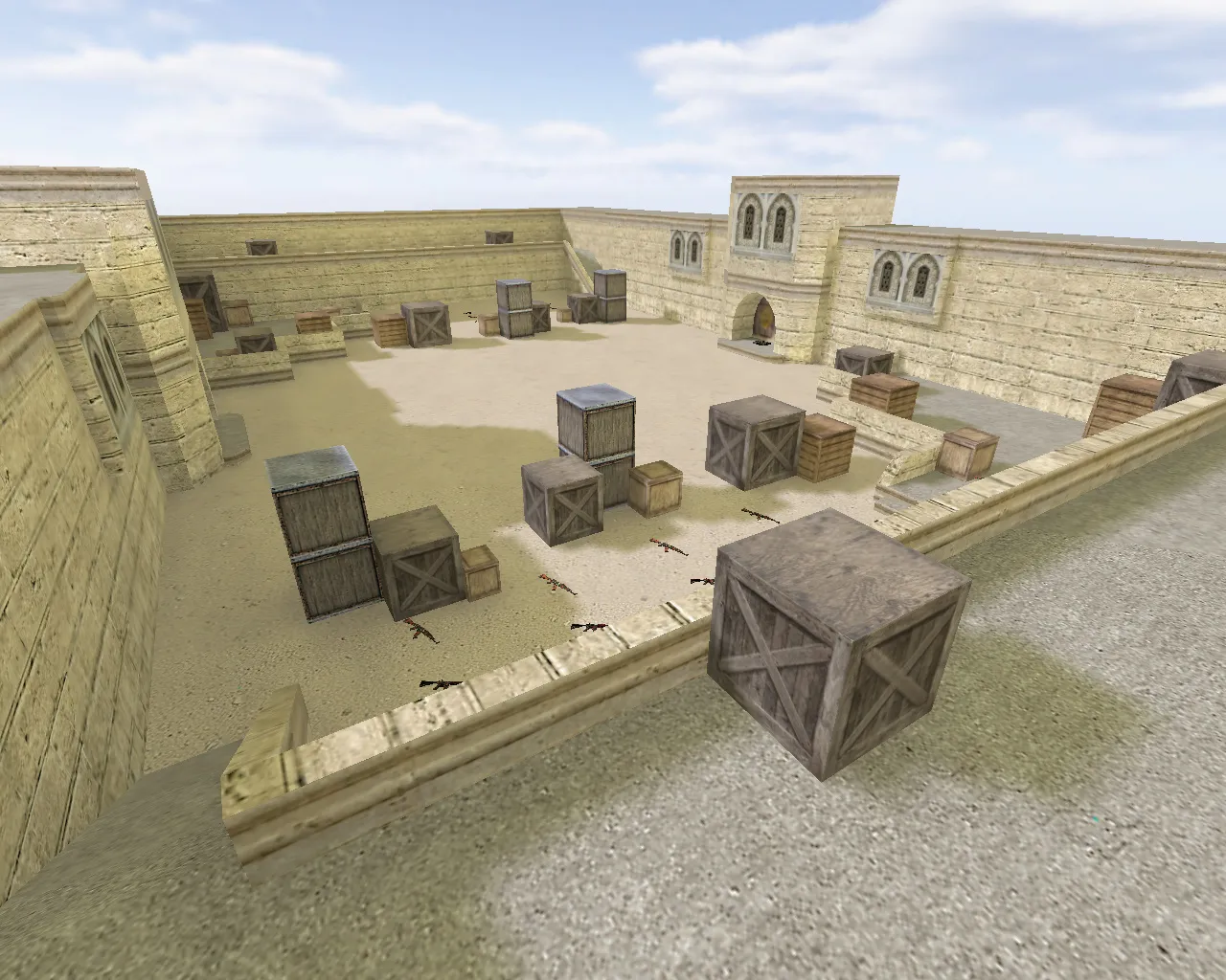 Скачать aim_map_2010 для CS 1.6: тренировка аима, точки для фликов, стабильный спавн ботов - Скриншот