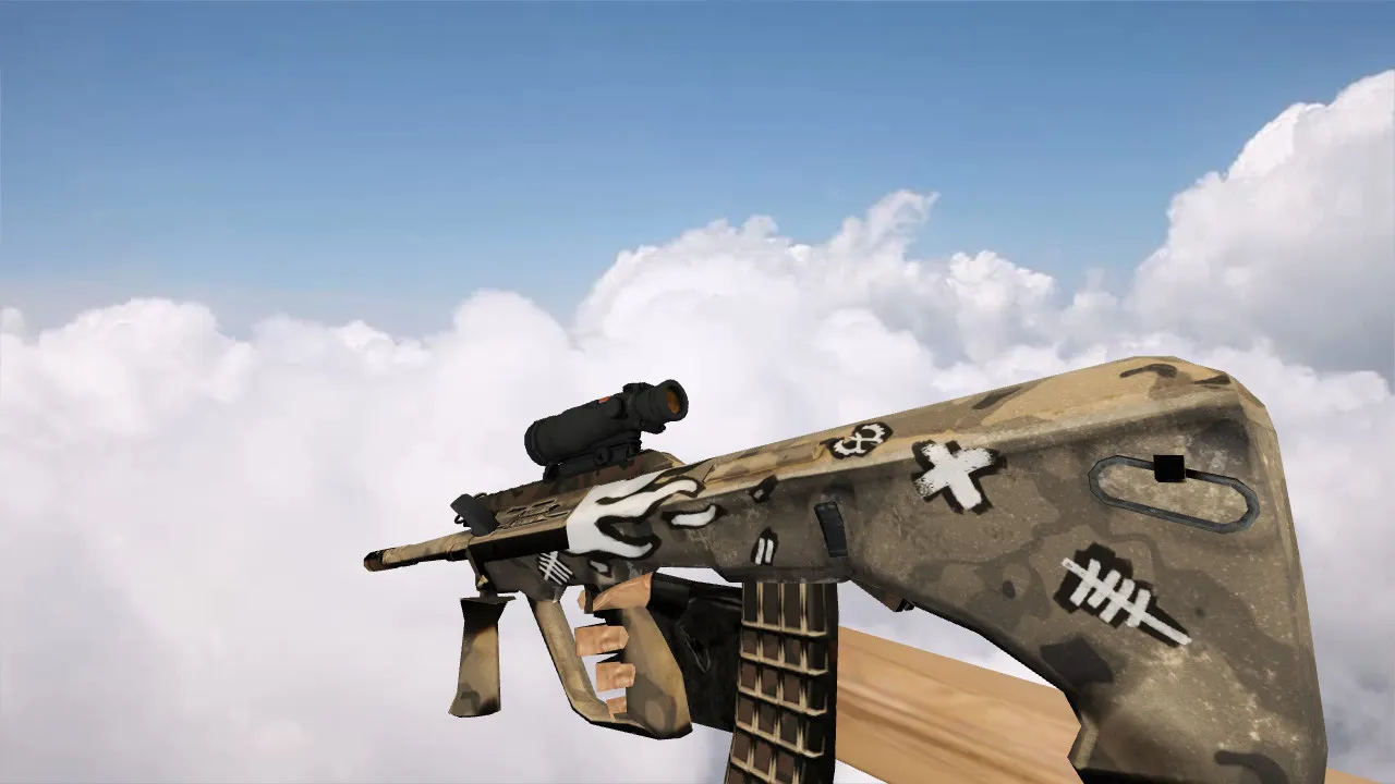 Скачать Модель AUG Desert Revolt для CS 1.6 - Качественная замена - Скриншот