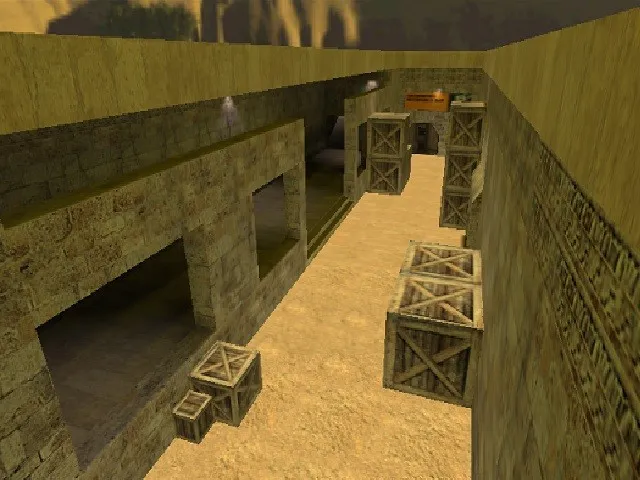 Скачать Карта de_dustyhall для CS 1.6: тактика T/CT, точки, .nav для ботов, оптимизация wpoly/epoly - Скриншот