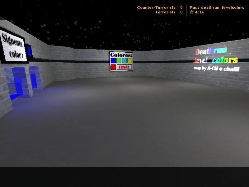 deathrun_levelcolors — карта Deathrun для CS 1.6: точки, рейты, навигация ботов и настройка — скриншот 8