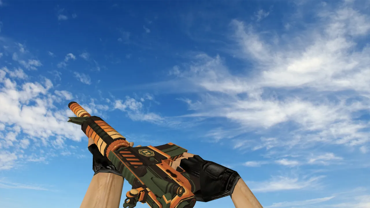 Скачать Модель M4A4 Galactic Offensive для CS 1.6: v_ и p_ модели, звуки, анимация осмотра, текстуры и настройка - Скриншот