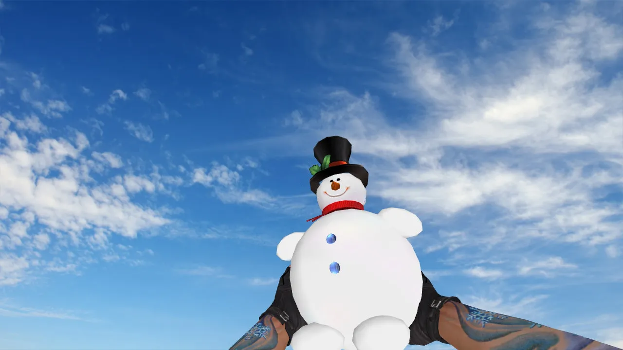 Скачать Модель «Happy Snowman Grenade» для CS 1.6: v_, p_, w_ звуки, анимация осмотра и качество текстур - Скриншот