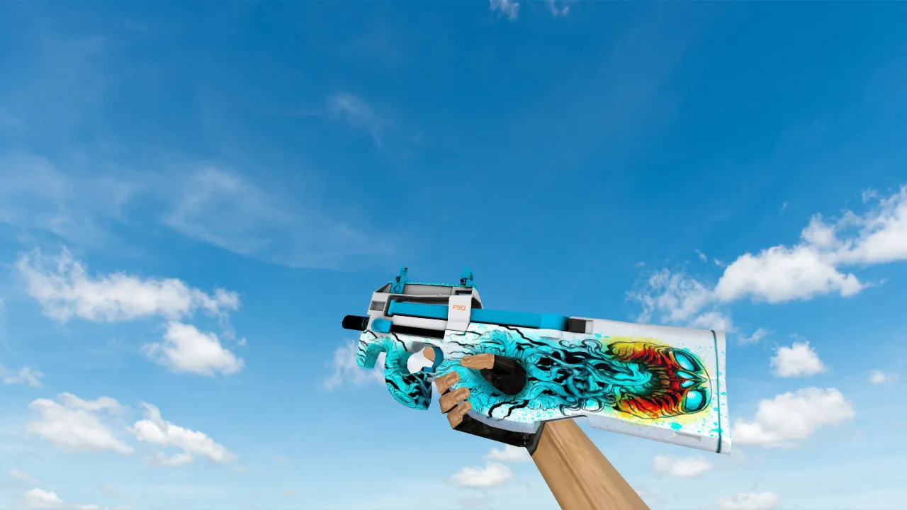 Модель «P90 Vladem Skull» для CS 1.6: качай прямо сейчас — скриншот 1