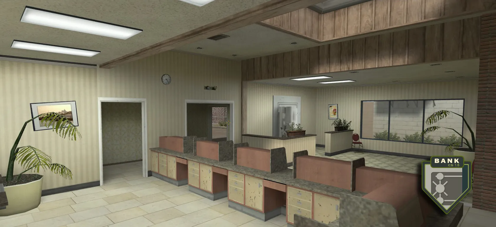 Скачать de_bank_csgo для CS 1.6: разбор точек, маршрутов и настроек карты - Скриншот