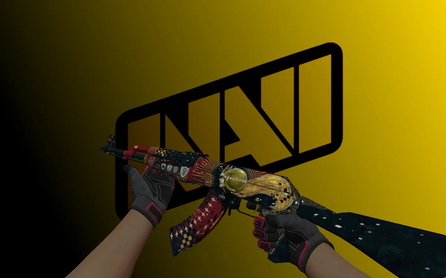 Скачать electronic Inventory для CS 1.6: пак моделей оружия и перчаток Natus Vincere Денис electronic, с осмотром и звуками USP-S - Скриншот