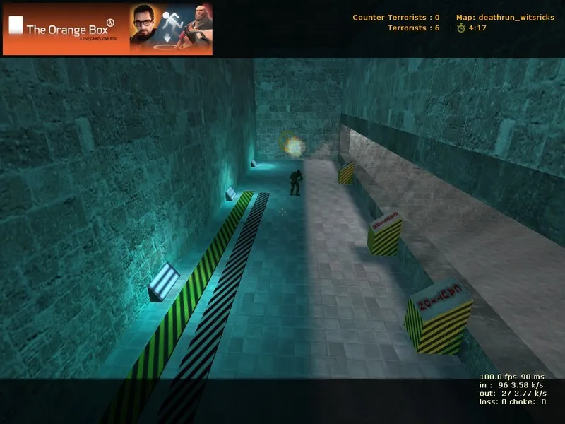 Скачать deathrun_witsbricks для CS 1.6: карта deathrun, баланс сторон, тактики за TR/CT и быстрый вход без вирусов - Скриншот