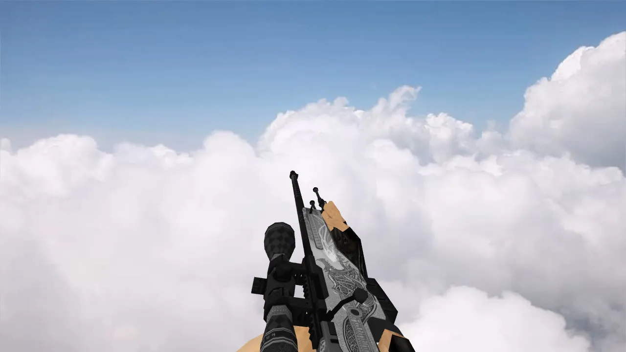 Скачать Модель AWP Silver Dragon Lore для CS 1.6 – Уникальный скин - Скриншот