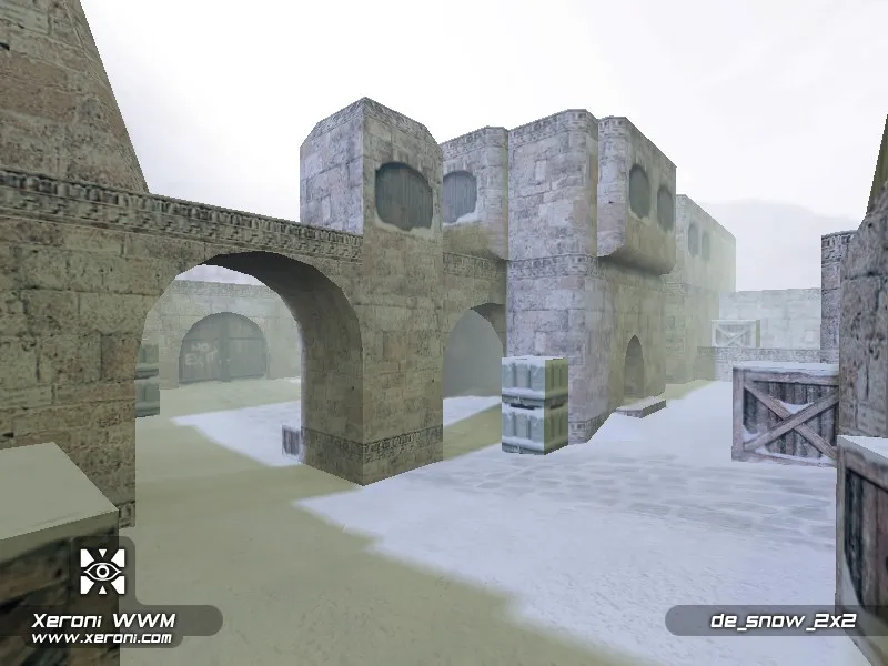 Карта de_snow_2x2 для CS 1.6 - Тактика и особенности — скриншот 3