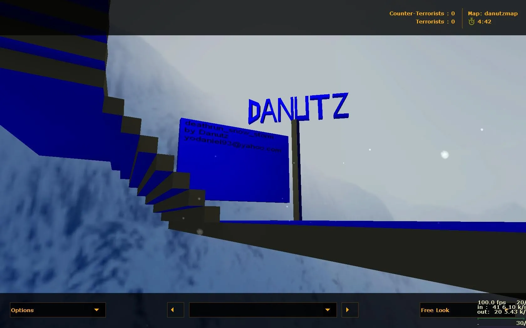 Скачать deathrun_snow_storm — карта для CS 1.6: зимний deathrun, точки, .nav, оптимизация - Скриншот