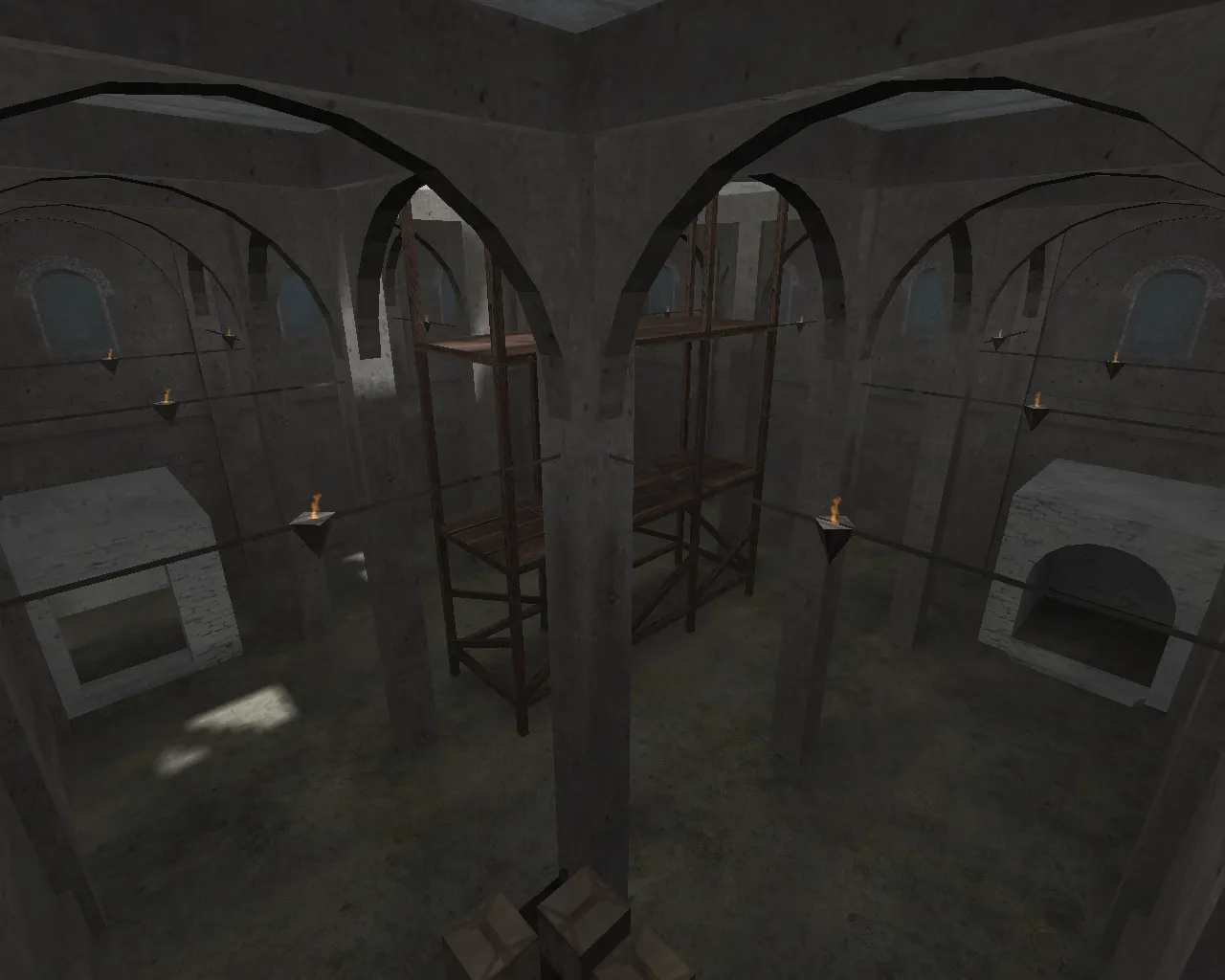 Скачать de_cloister карта для CS 1.6: точки, маршруты, .nav для ботов, оптимизация wpoly/epoly и настройка под сервер - Скриншот