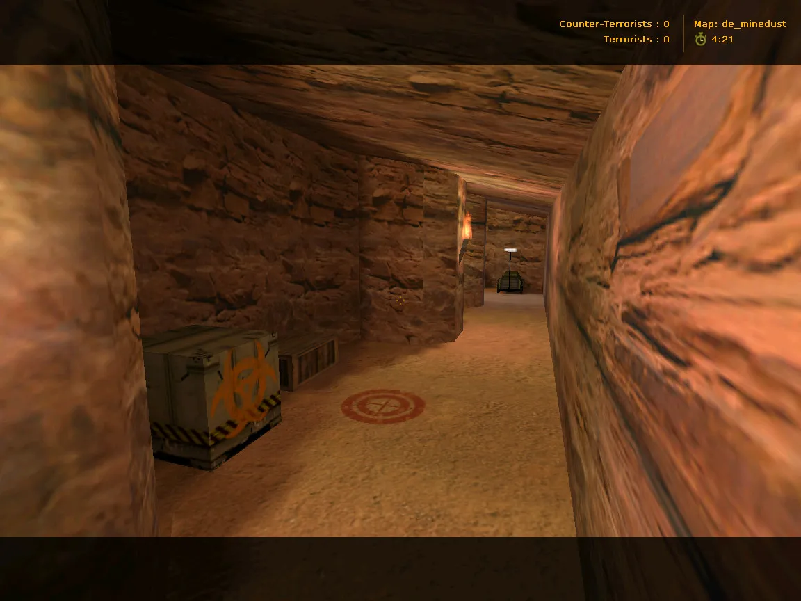 Скачать Карта de_minedust для CS 1.6: Тактические возможности и особенности - Скриншот