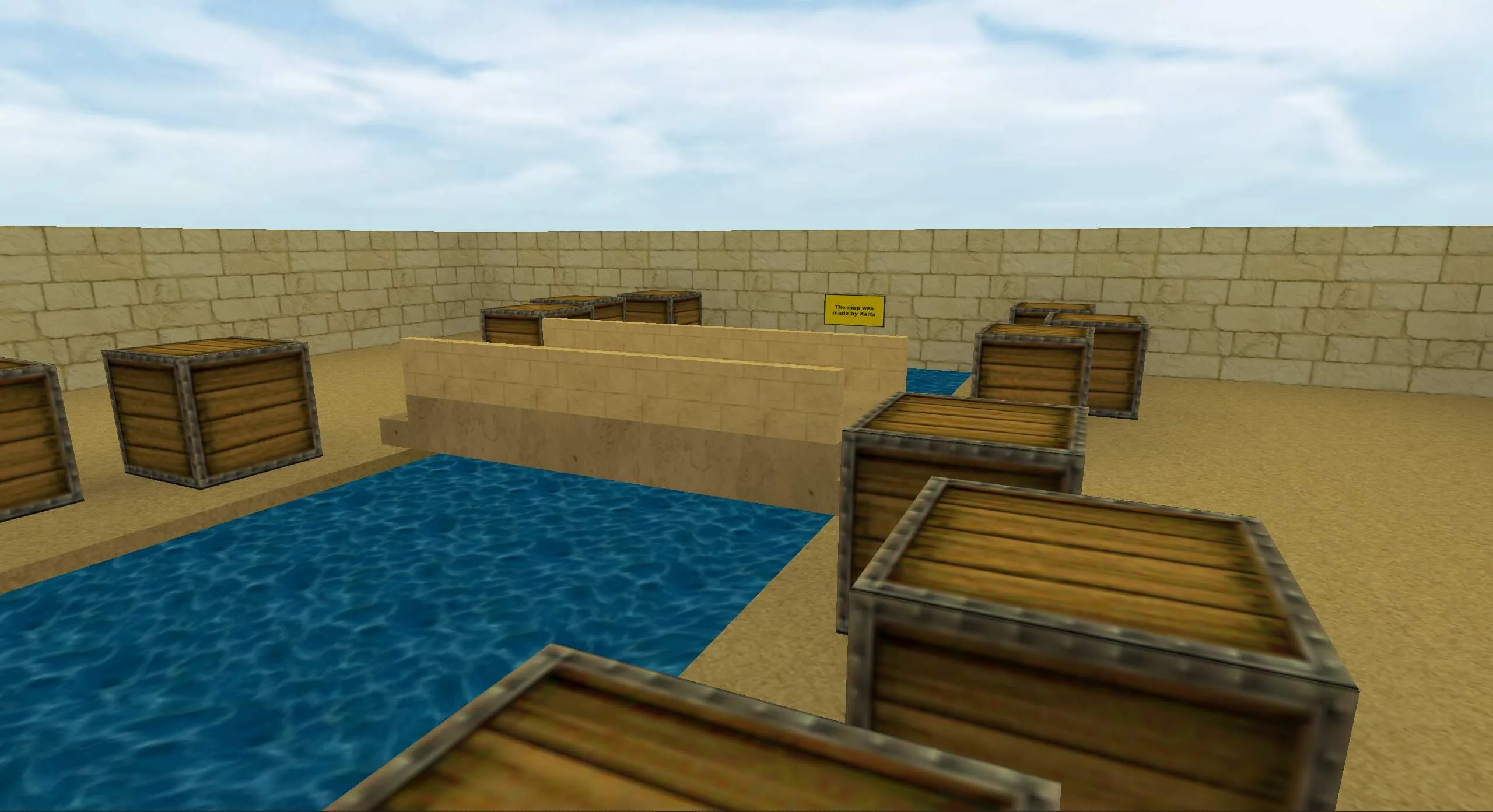 Скачать xrt_dm_sand — FY карта для CS 1.6: спавны, точки, навигация ботов, оптимизация и запуск - Скриншот