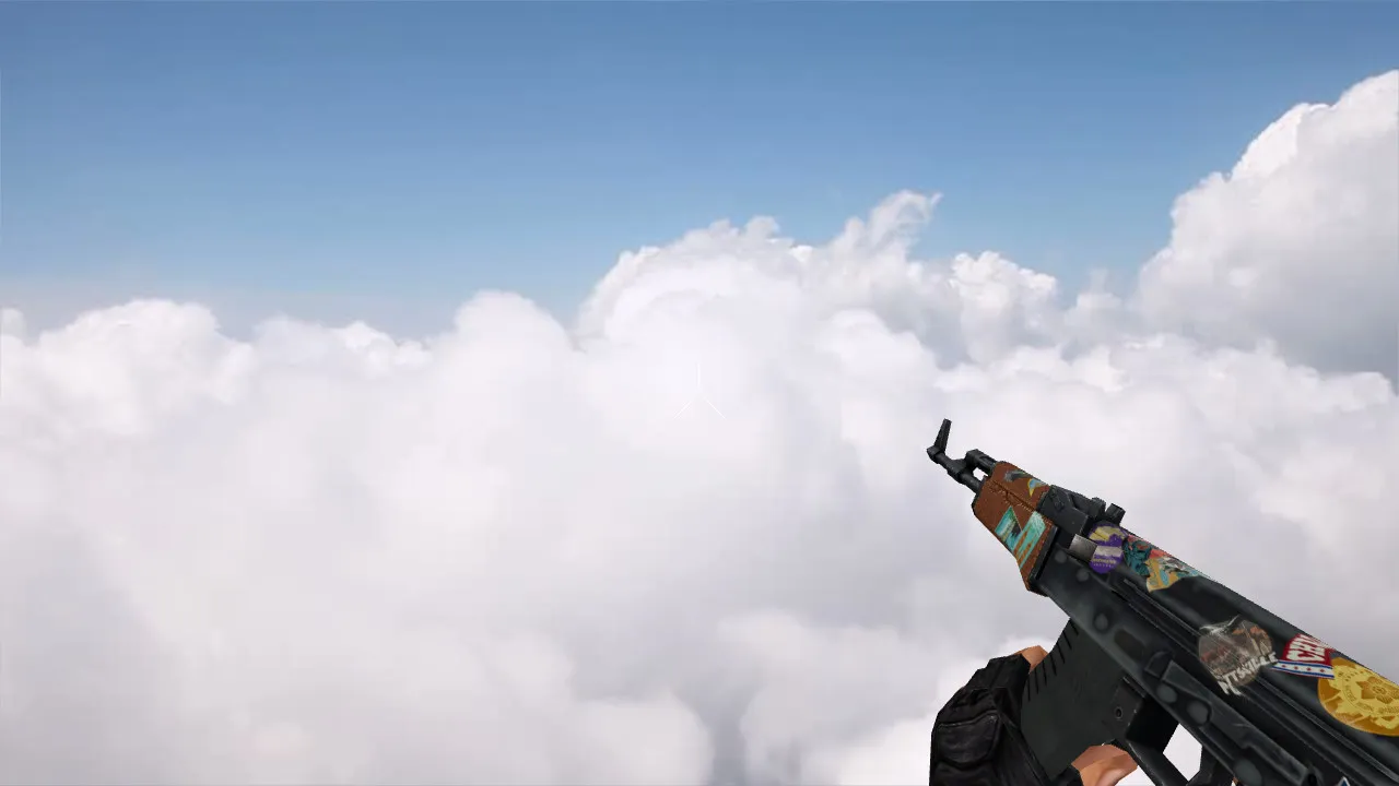 Модель v_ и p_ АК-47 «Default AK-47 Jet Set» для CS 1.6: звуки, анимация осмотра, качественные текстуры — скриншот 2