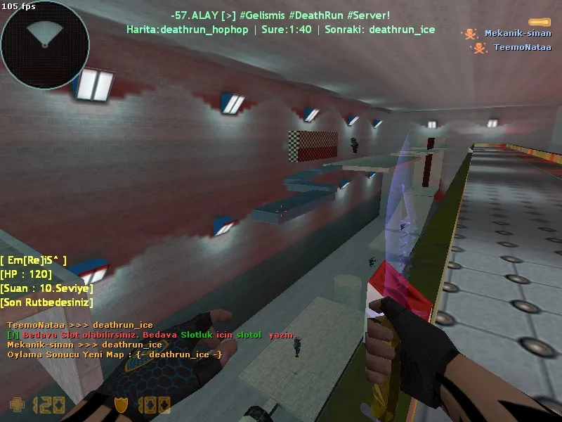 deathrun_hophop для CS 1.6: карта deathrun, точки, .nav для ботов и оптимизация под старые ПК — скриншот 10