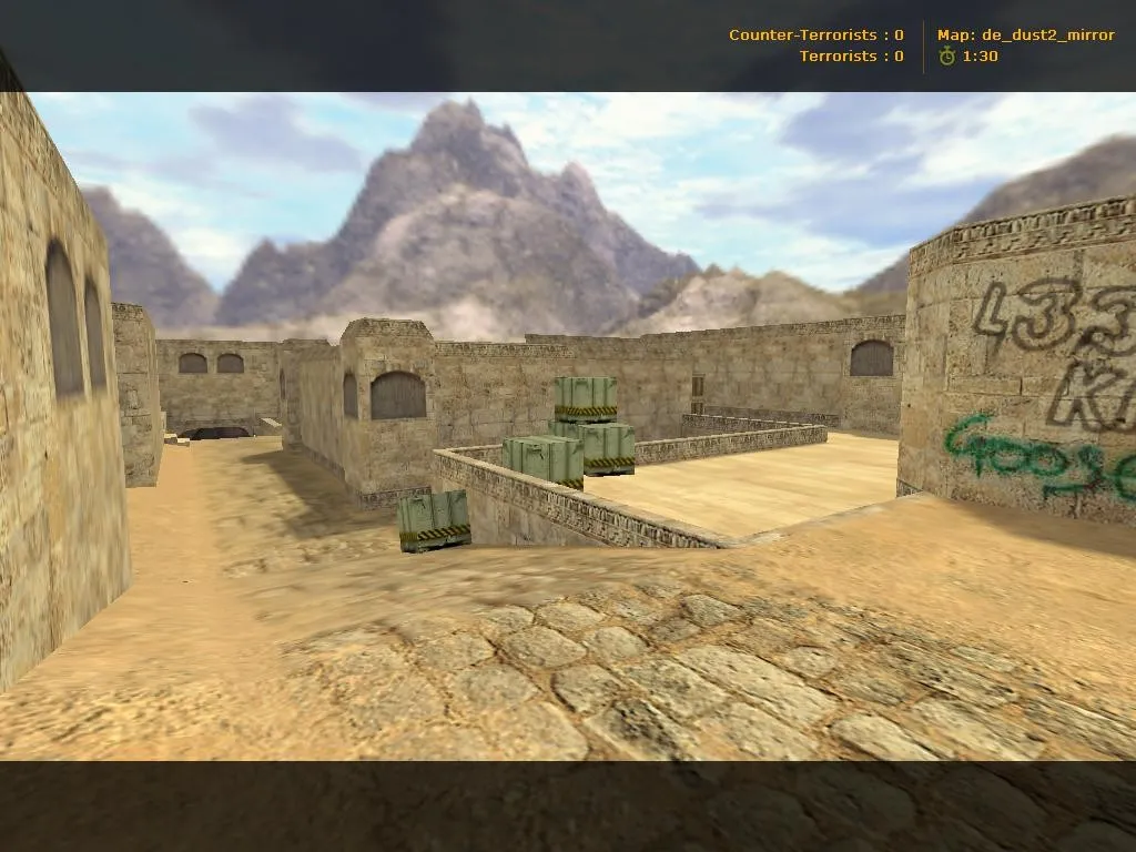 Скачать Карта de_dust2_mirror для CS 1.6: точки, раунды, .nav, оптимизация и баланс сторон - Скриншот