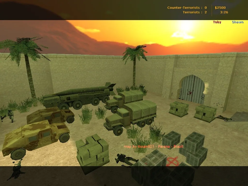 Скачать de_arres карта для CS 1.6: тактика за CT и T, точки, .nav, оптимизация wpoly/epoly - Скриншот