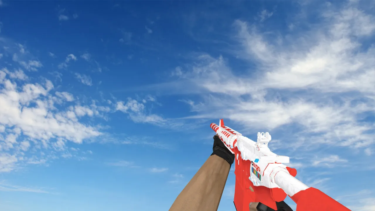 Скачать Модель M4A4 Guntime Kinder (v_, p_, w_) для CS 1.6: звуки, анимация осмотра, текстуры - Скриншот
