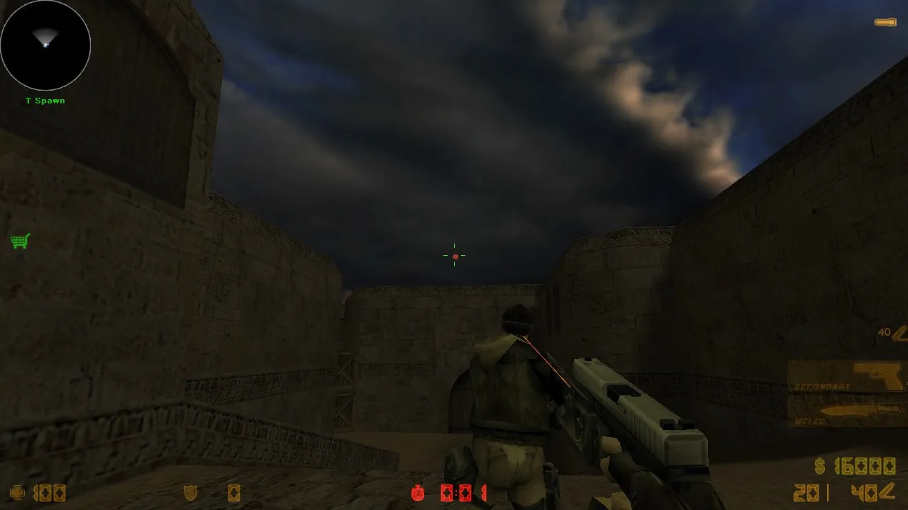 Скачать Карта de_dust2_nightfall для CS 1.6: ночной Dust2, точки, маршруты, .nav и оптимизация - Скриншот