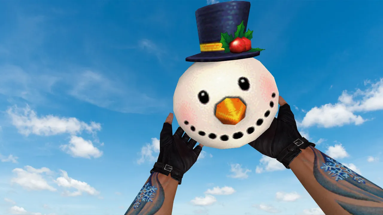 Скачать Модель «Weird Snowman Grenade» (v_, p_, w_) для CS 1.6: звук, анимация осмотра и качество текстур - Скриншот