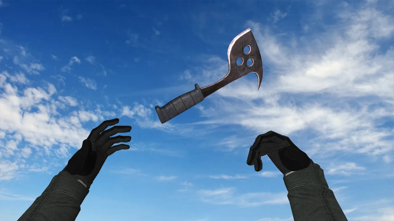 Скачать Модель ножа «Sudden Attack Axe» v нож для CS 1.6: v_ p_ w_ модели, звук, анимация осмотра, текстуры - Скриншот