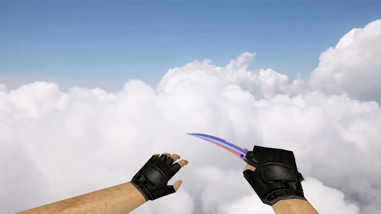 Скачать Складной нож «Tempered» v_ и p_ модели для CS 1.6: звук, анимация осмотра и текстуры - Скриншот