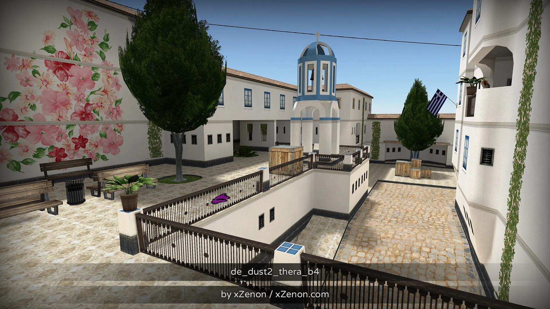 Карта de_dust2_thera_b3 для CS 1.6: тактика за CT и T, точки, маршруты, боты (.nav), оптимизация — скриншот 7