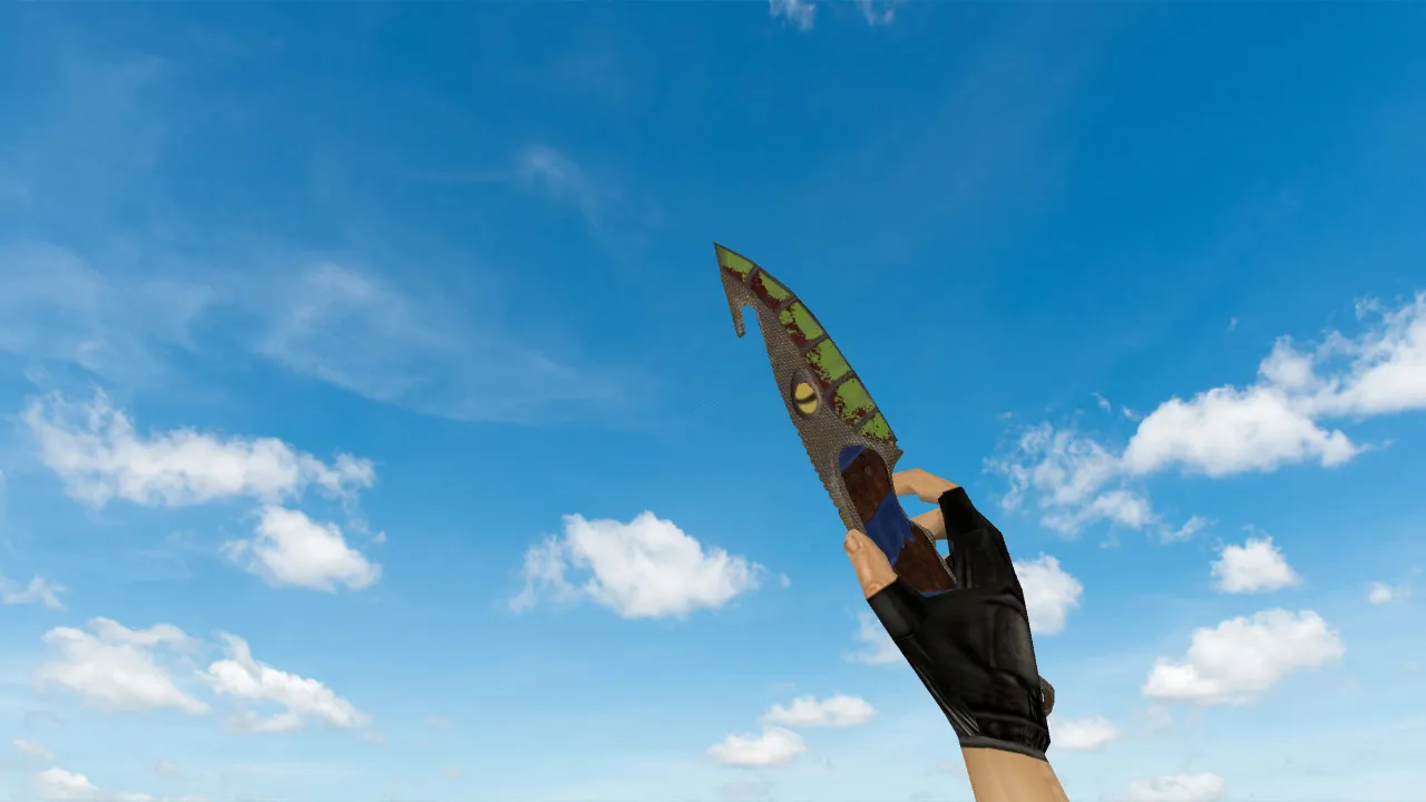 Скачать Модель v_ «Gut Knife Evil» для CS 1.6: p_ и w_ файлы, звуки, анимация осмотра, текстуры и настройка - Скриншот