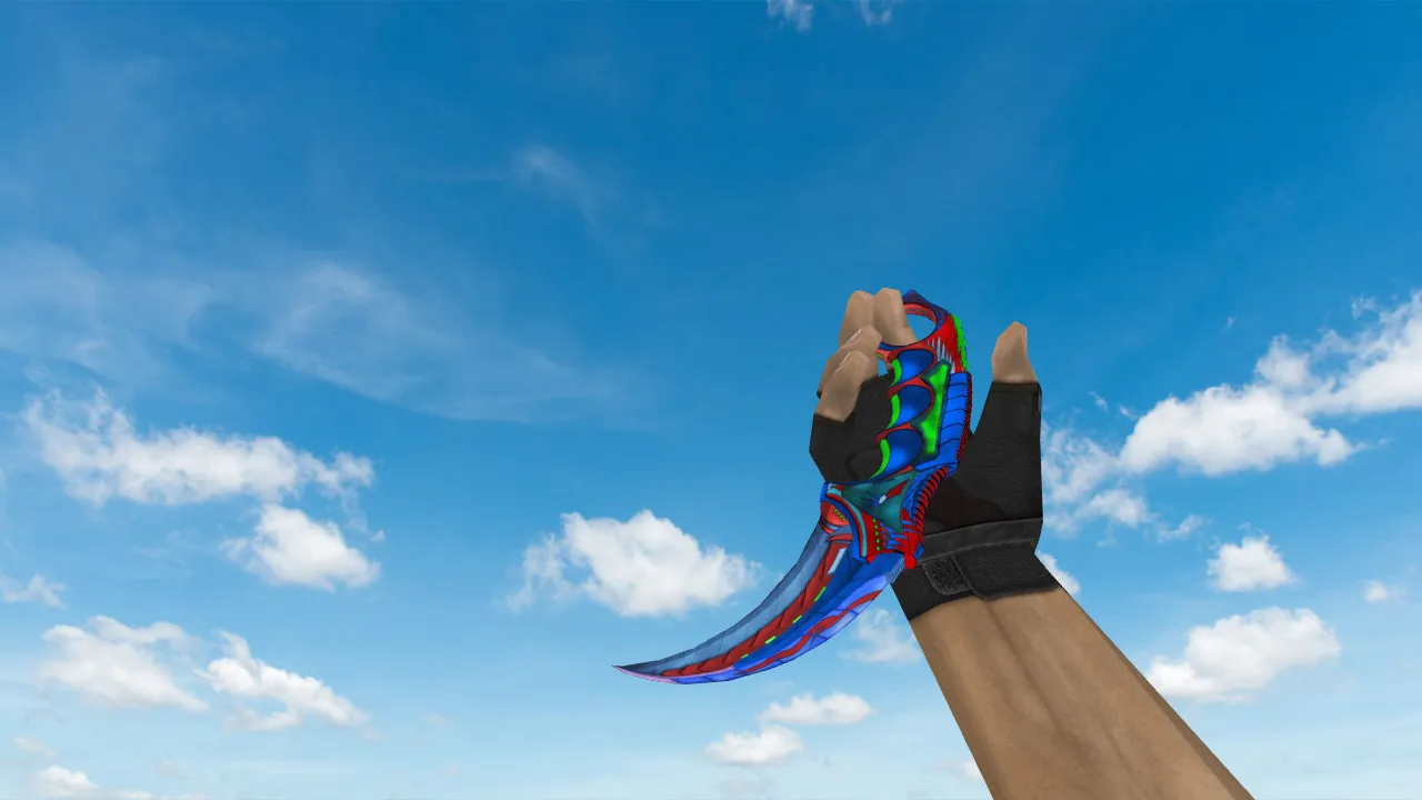 Скачать Модель ножа «Karambit Sarex» (v_, p_, w_) для CS 1.6: звуки, анимации осмотра, качество текстур - Скриншот