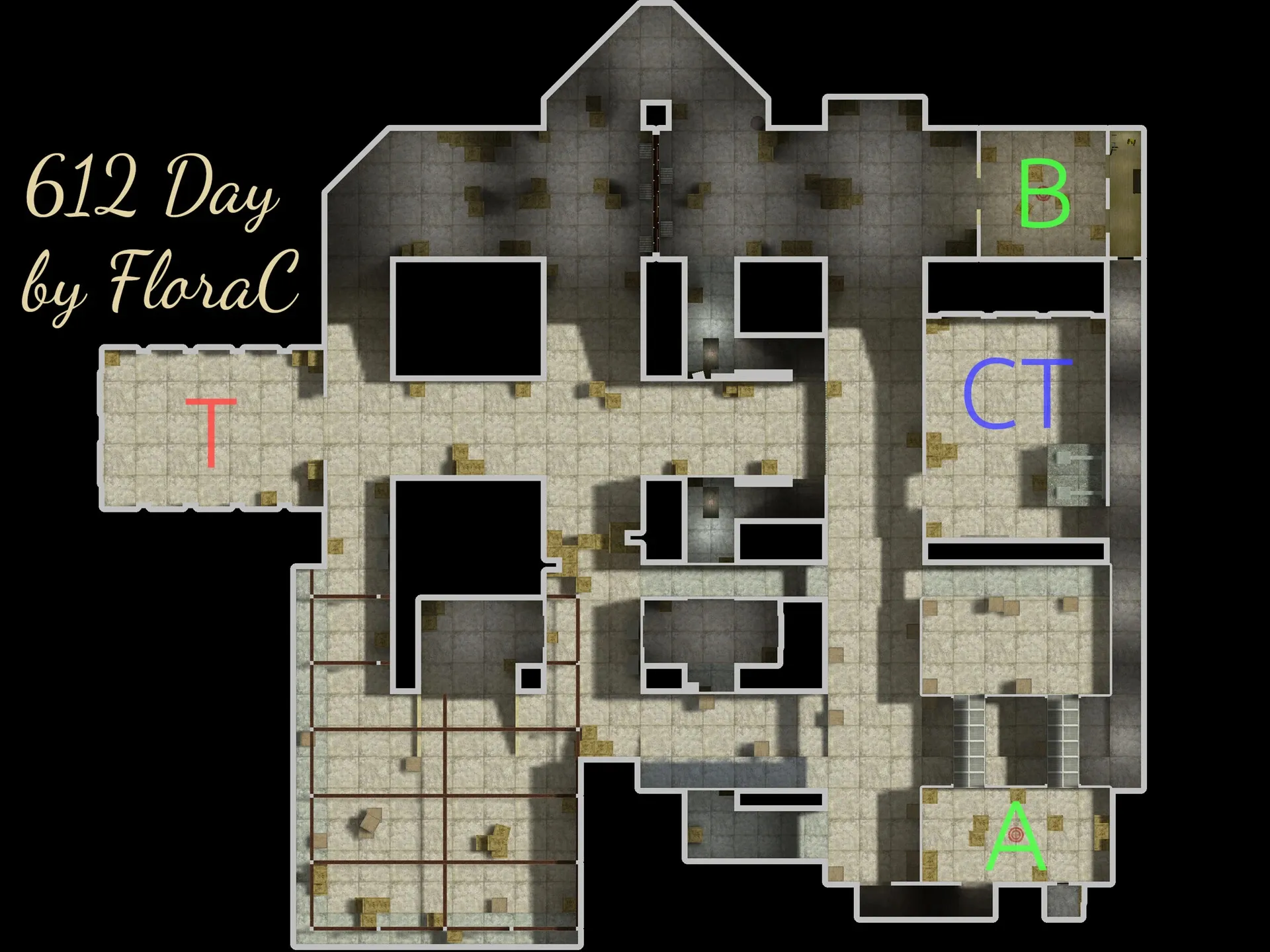 Карта de_612day_z для CS 1.6: точки, баланс сторон, .nav, оптимизация wpoly/epoly и советы под ботов — скриншот 8
