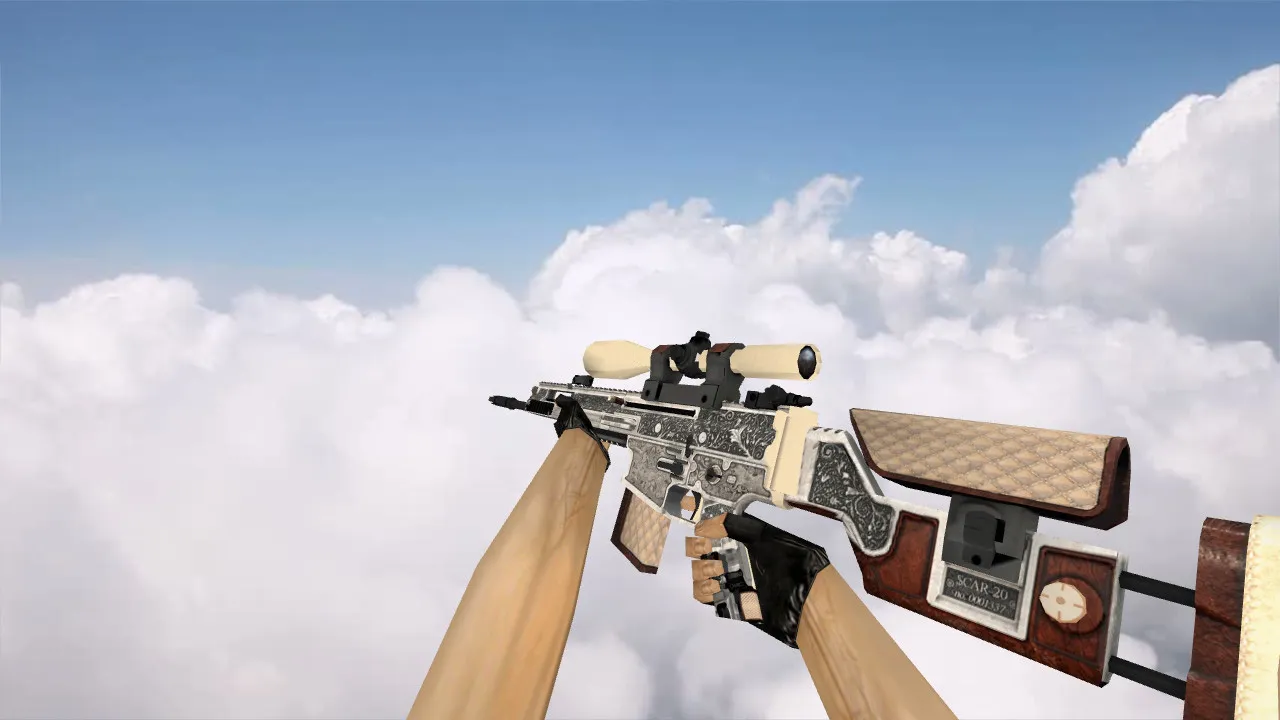 Скачать Модель SCAR-20 Big Spender для CS 1.6 - Качественные текстуры и звук - Скриншот