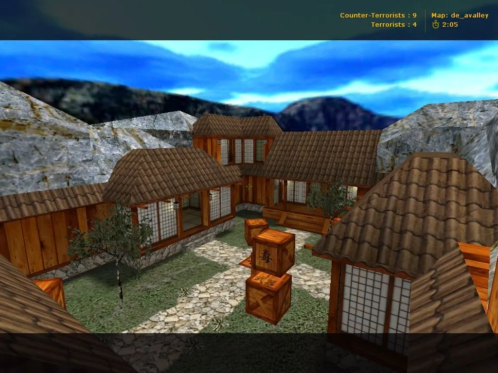 Скачать de_avalley для CS 1.6: тактика сторон, точки, b&mid, .nav и оптимизация карты - Скриншот