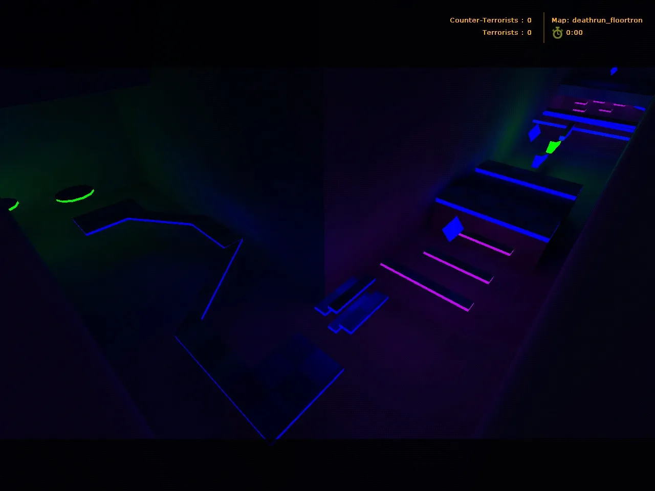 Скачать deathrun_floortron для CS 1.6: карта Deathrun, точки, маршруты, .nav и оптимизация - Скриншот