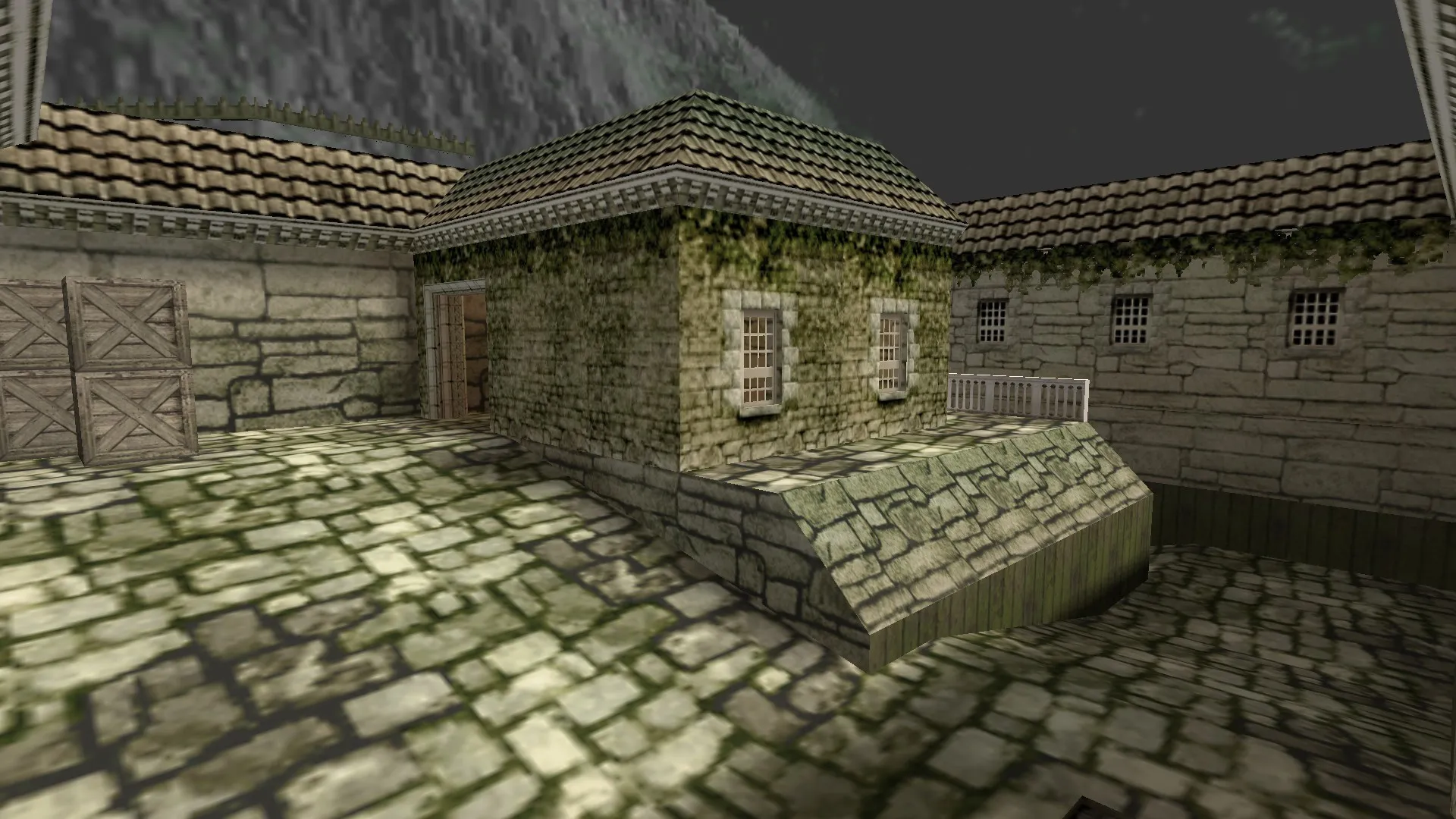 Скачать de_deliverance для CS 1.6: тактика за CT/T, точки, .nav, оптимизация wpoly/epoly и баланс сторон - Скриншот
