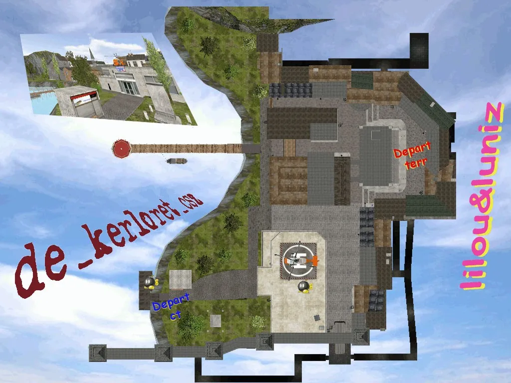 Скачать Карта de_kerloret_3s_csz для CS 1.6 | Тактика и особенности - Скриншот