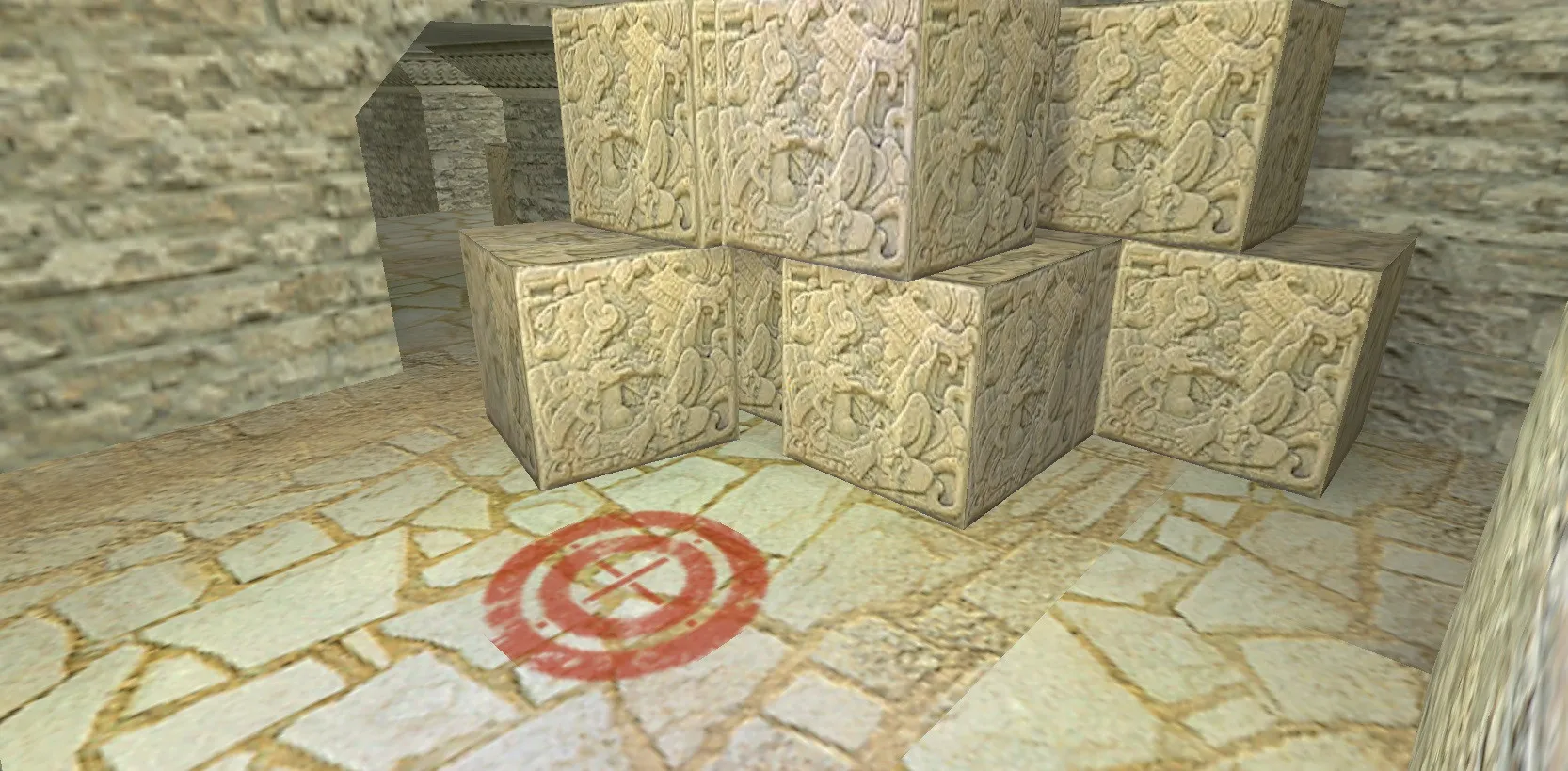 Скачать Карта de_azteced для CS 1.6: тактика за Т/КТ, точки, .nav и оптимизация wpoly/epoly - Скриншот