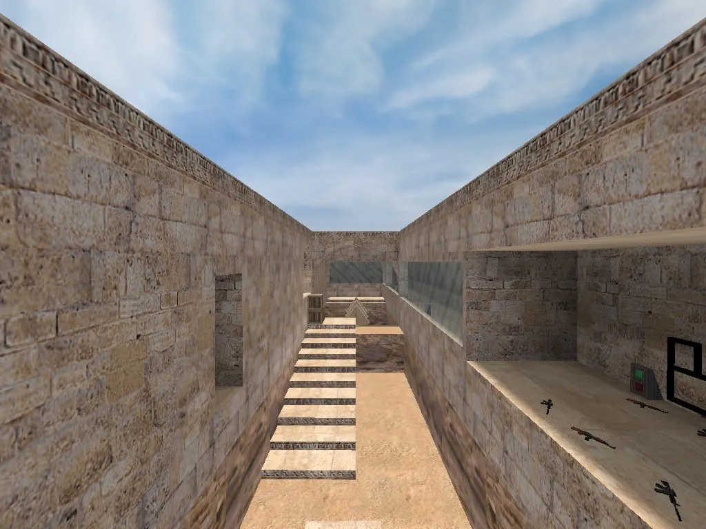 deathrun_dustroad для CS 1.6: боты, ловушки и точки — deathrun карта с навигацией для ботов — скриншот 7