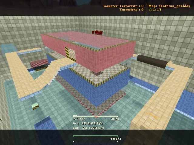 Скачать deathrun_poolday для CS 1.6: тактика, точки, оптимизация и запуск карты без риска - Скриншот