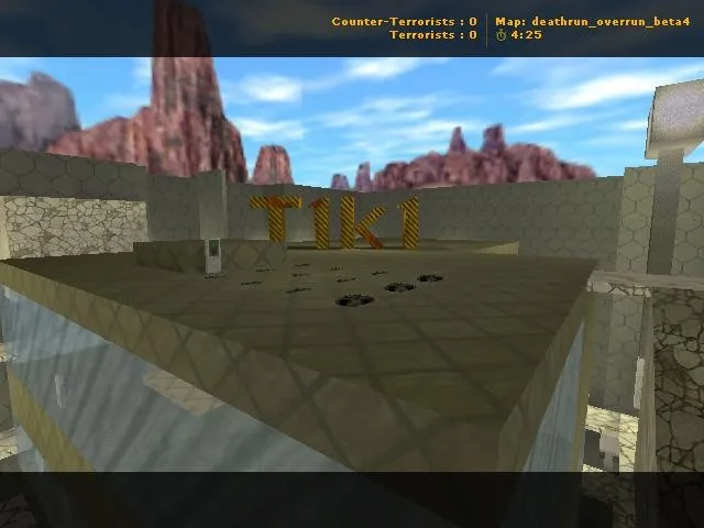 Скачать deathrun_overrun_beta4 для CS 1.6: карта deathrun с точками, ловушками и .nav для ботов - Скриншот