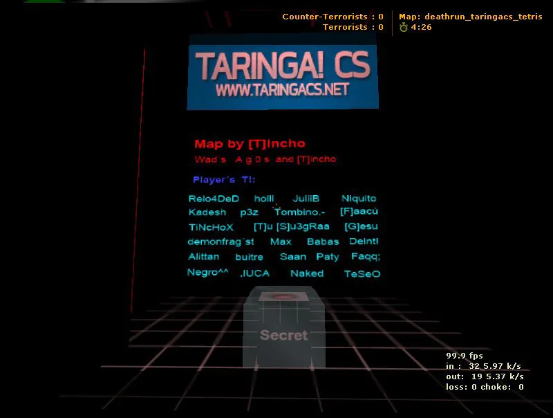 Скачать deathrun_taringacs_inthetetris — карта deathrun для CS 1.6: точки, тайминги, .nav и оптимизация - Скриншот