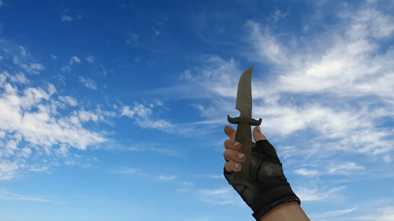 Модель ножа Default CSGO Terrorist Knife для CS 1.6: v_ и p_ модели, звуки, анимация осмотра и текстуры — скриншот 1