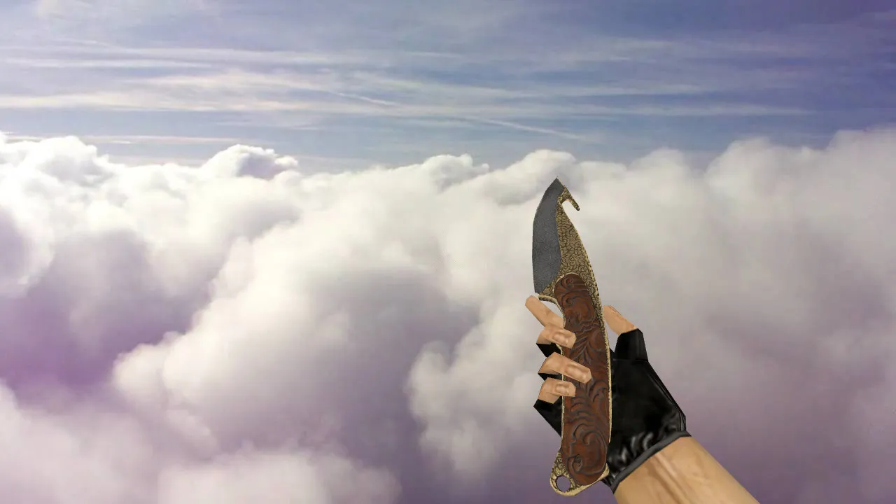 Скачать Модель ножа «Gut Knife Kila» (v_/p_/w_) для CS 1.6: текстуры, звук, анимация осмотра - Скриншот